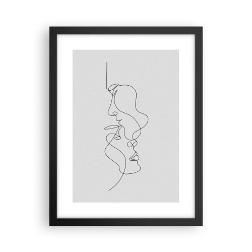 Plakat i sort ramme - Gløderne af glubende begær - 30x40 cm