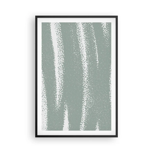 Plakat i sort ramme - Abstraktion i vinterstemning - 61x91 cm