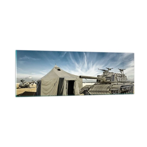 Billede på glas - En militær drøm - 90x30 cm