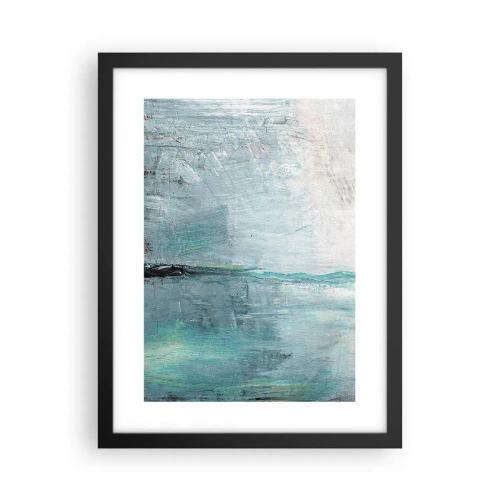 Plakat i sort ramme - Horisontalt med blå farve - 30x40 cm