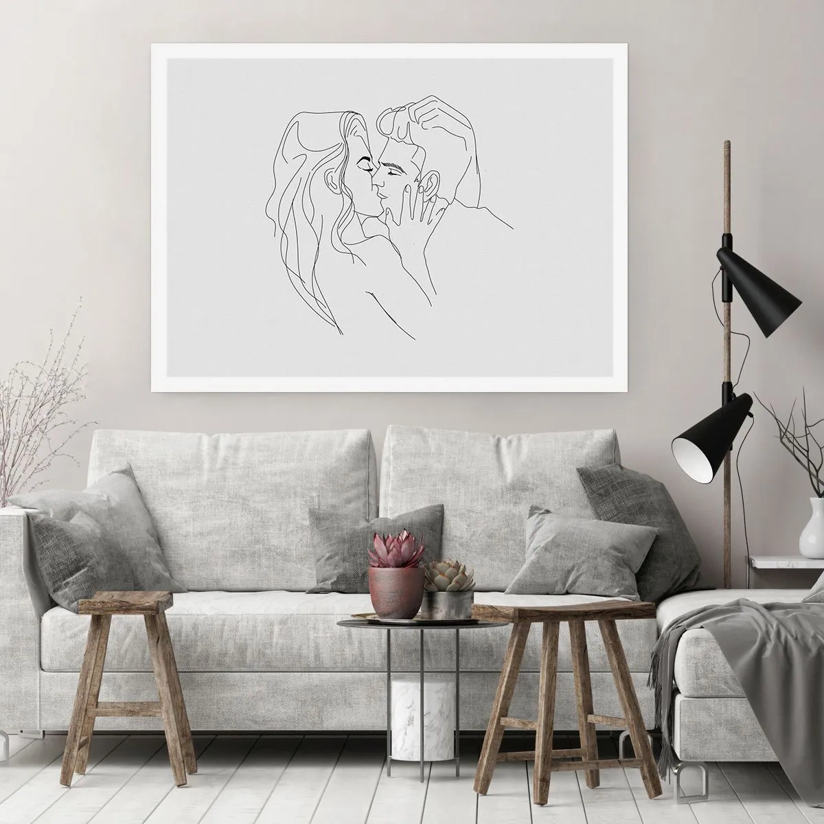 Plakat - I samme linje - 91x61 cm