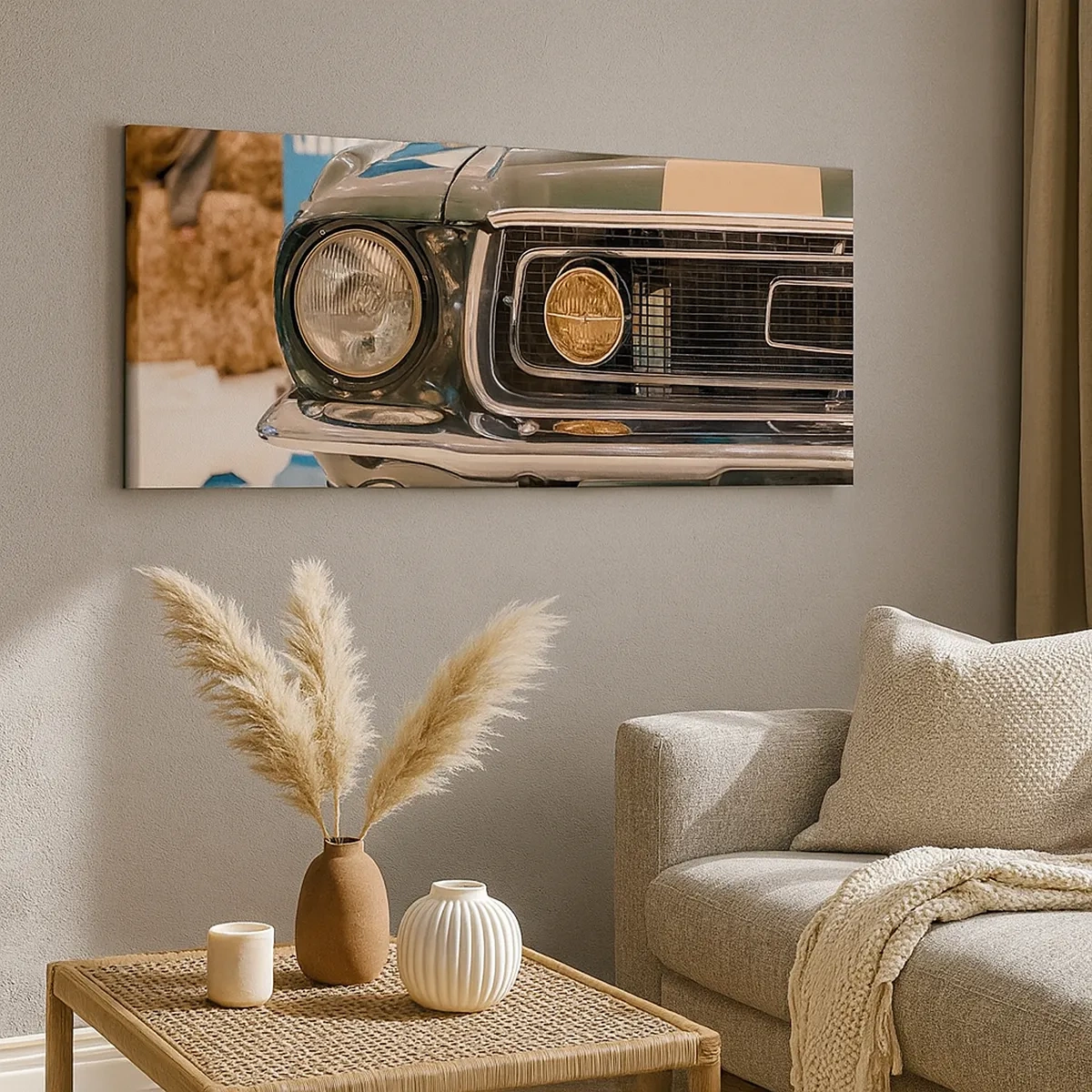 Lærredstryk - Billede på lærred - Møde med en legende - 30x30 cm