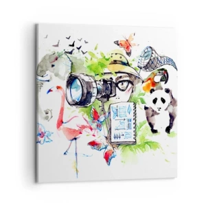 Lærredstryk - Billede på lærred - Gennem en rejsendes linse - 60x60 cm