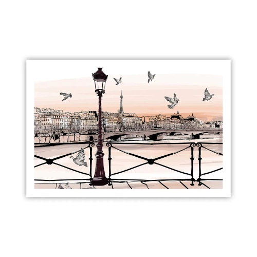 Plakat - Over Paris' hustage - 91x61 cm