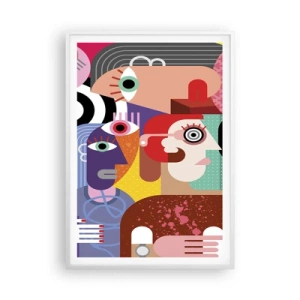 Plakat i hvid ramme - Vi fra hr. Picasso - 70x100 cm