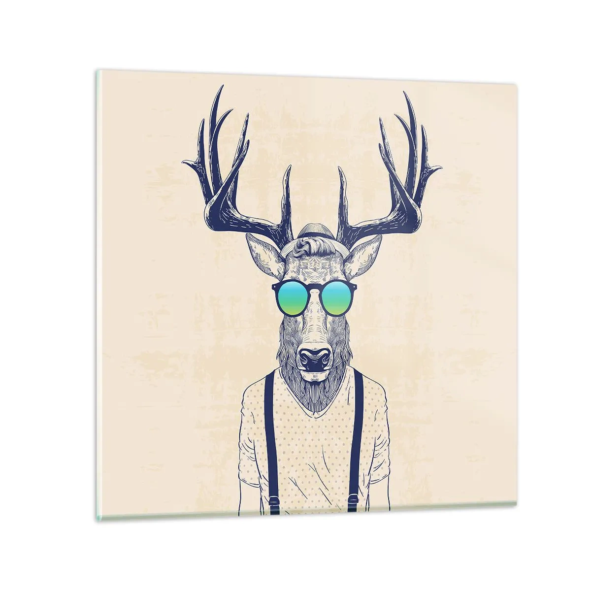 Billede på glas - Hvem forventede du? - 50x50 cm