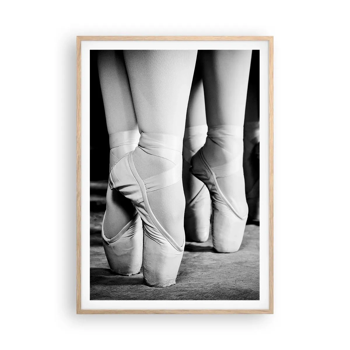 Plakat i ramme af lyst egetræ - Sammen, let - 70x100 cm