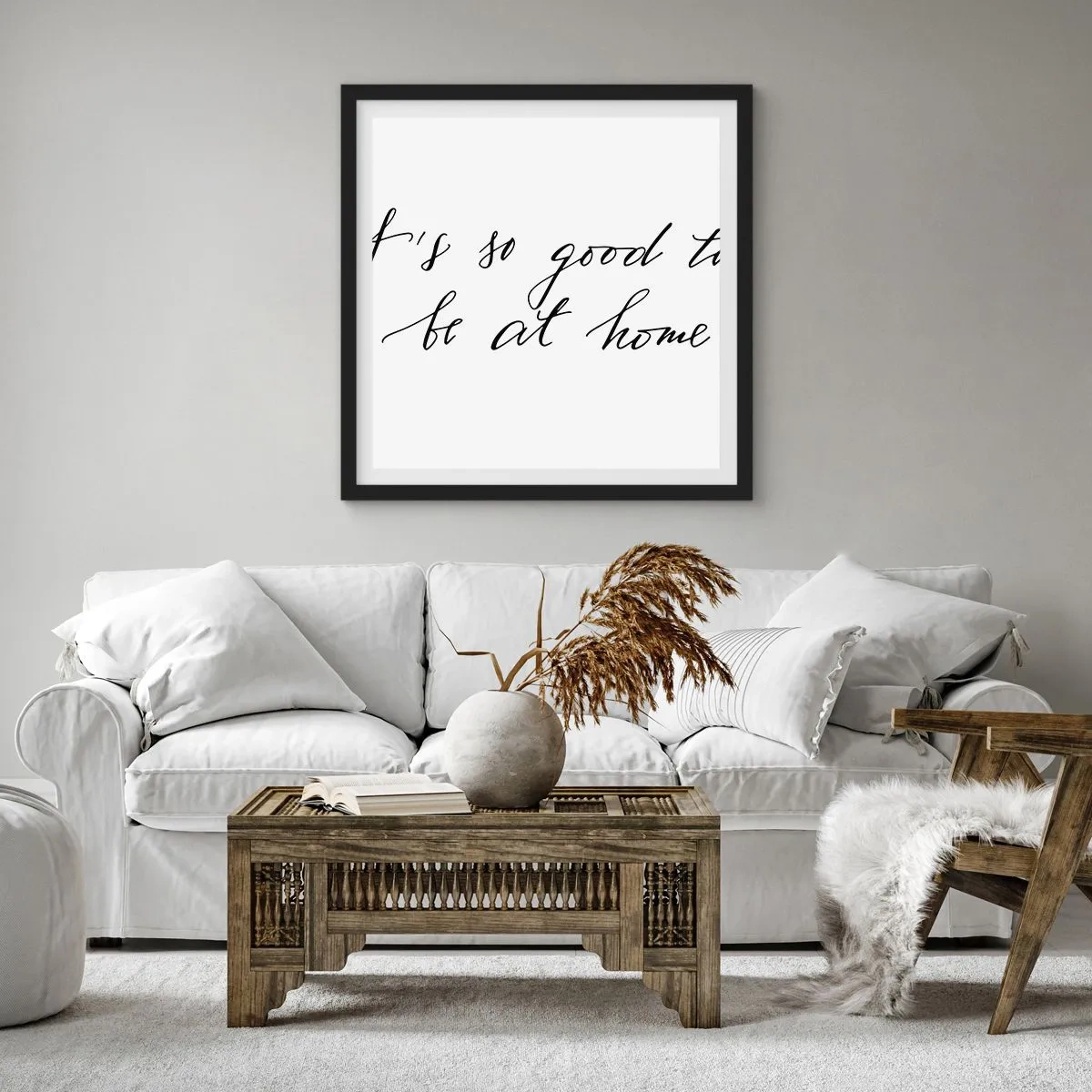 Plakat i sort ramme - Hele sandheden - 50x50 cm
