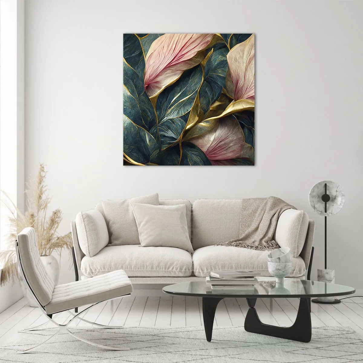 Billede på glas - Naturlig elegance og stil - 50x50 cm