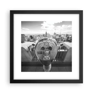 Plakat i sort ramme - Byen over byer - 30x30 cm
