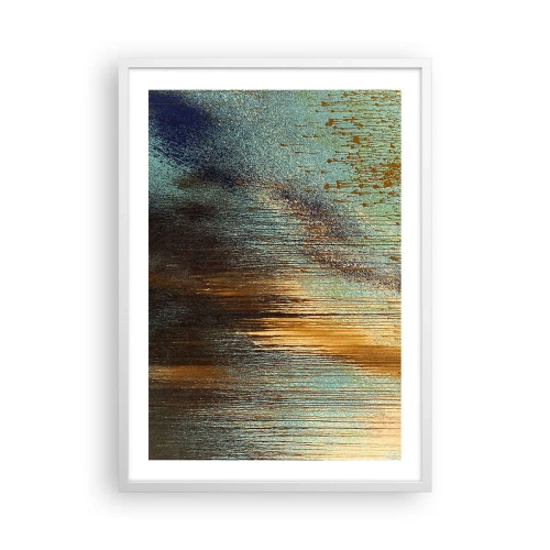 Plakat i hvid ramme - En utilsigtet farverig komposition - 50x70 cm