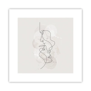 Plakat - Omfavnet i en omfavnelse - 30x30 cm