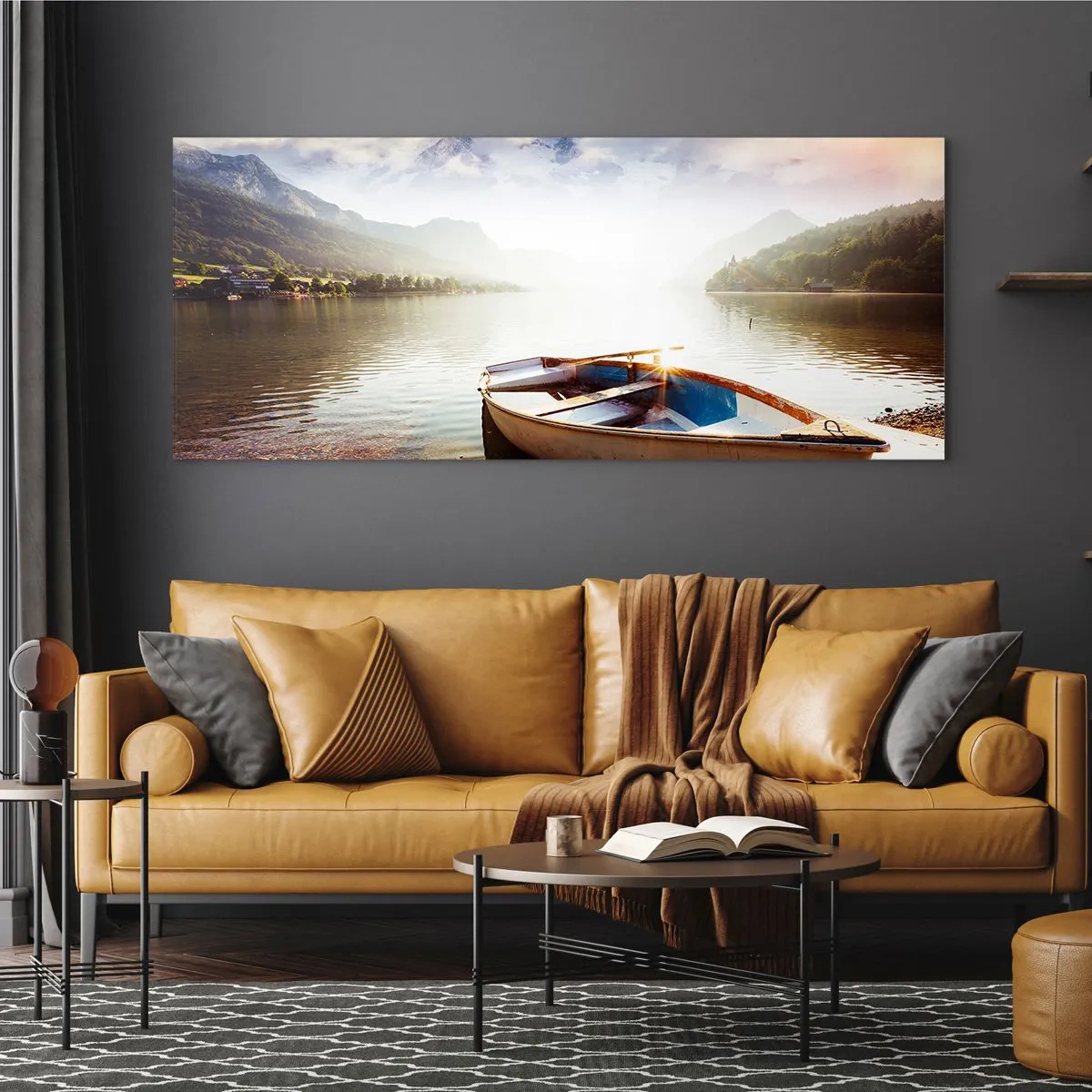 Billede på glas - Over store og klare vande - 120x50 cm