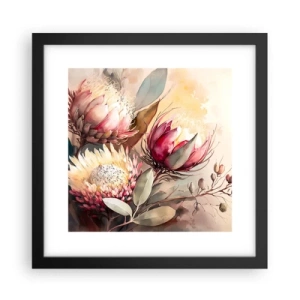 Plakat i sort ramme - I profil og en face - 30x30 cm