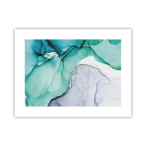 Plakat - Undersøgelse i turkis - 40x30 cm