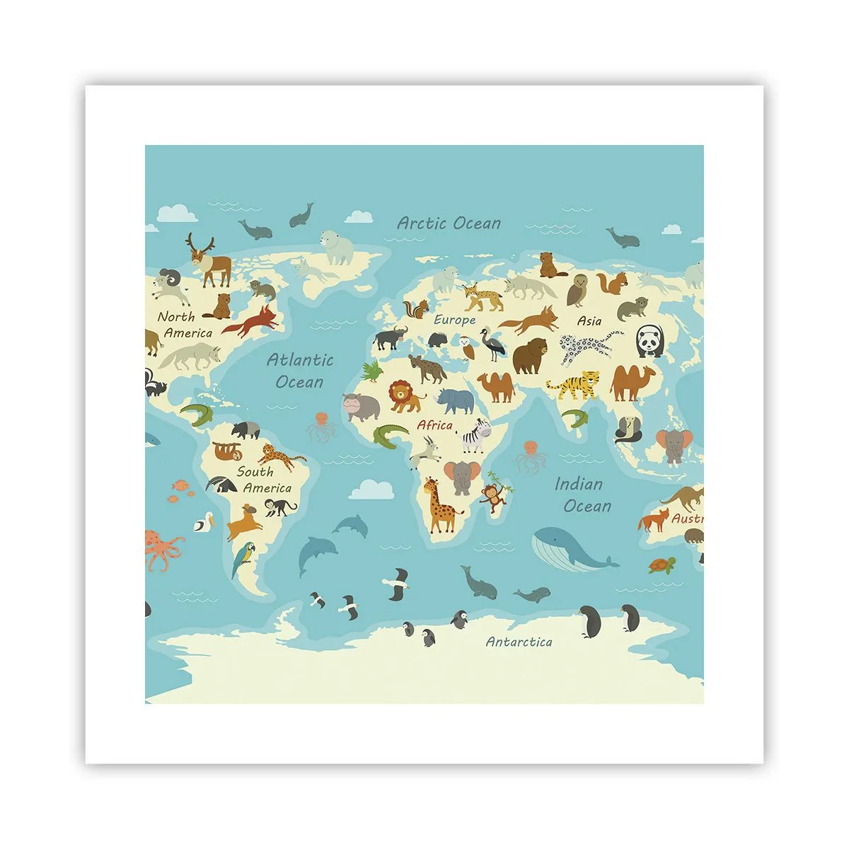 Plakat - Gode naboer - 40x40 cm