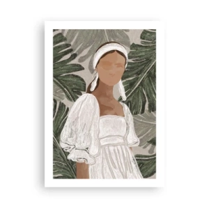 Plakat - Eksotisk portræt - 50x70 cm