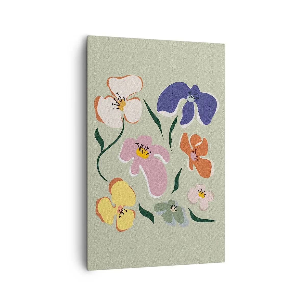 Lærredstryk - Billede på lærred - Stedmoderblomster med et twist - 80x120 cm