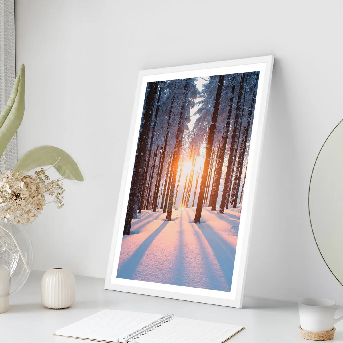 Plakat i hvid ramme - Klart i sort og hvidt - 61x91 cm