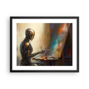 Plakat i sort ramme - Fremtidens kunst - 50x40 cm