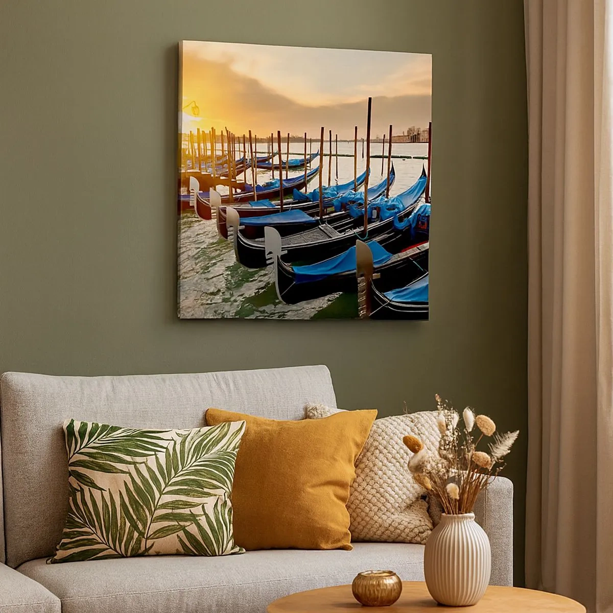 Lærredstryk - Billede på lærred - Før travlheden kommer - 30x30 cm