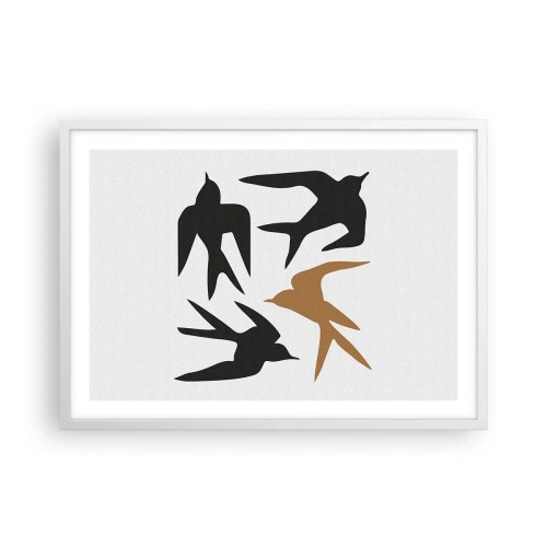 Plakat i hvid ramme - Sluge spil - 70x50 cm