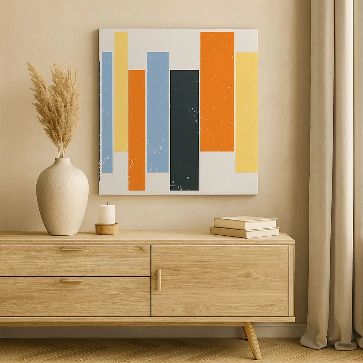 Lærredstryk - Billede på lærred - Optagelse af musik - 30x30 cm