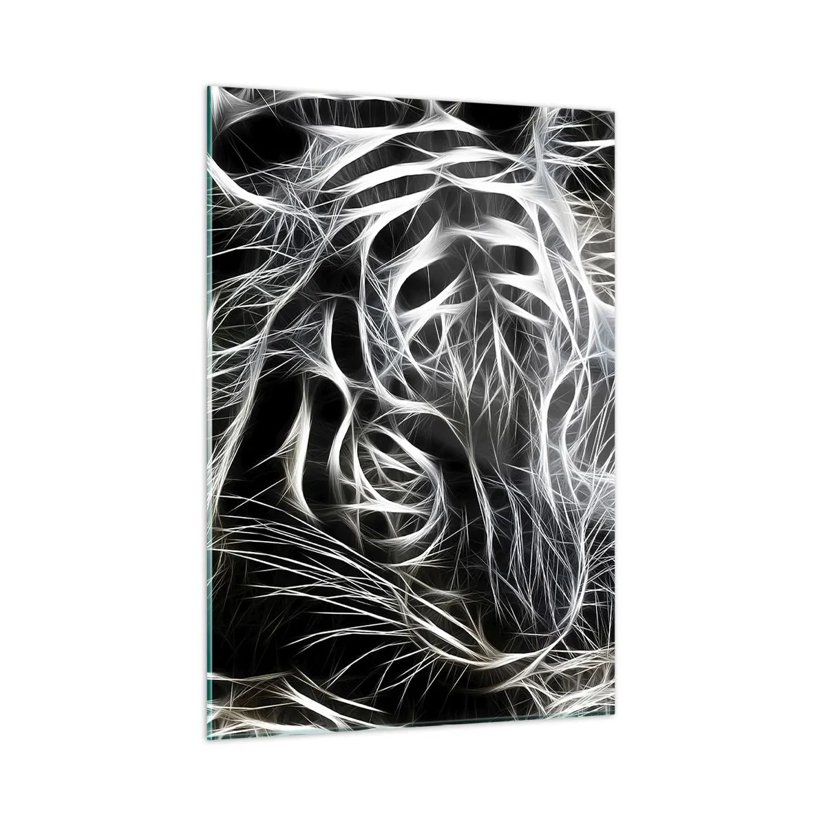 Billede på glas - En undersøgelse af kattens lethed - 50x70 cm