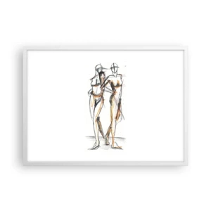 Plakat i hvid ramme - En undersøgelse af charme - 70x50 cm