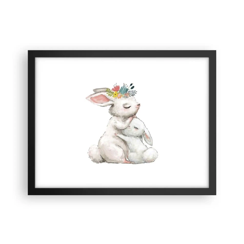 Plakat i sort ramme - Der er intet sted som hos mor - 40x30 cm