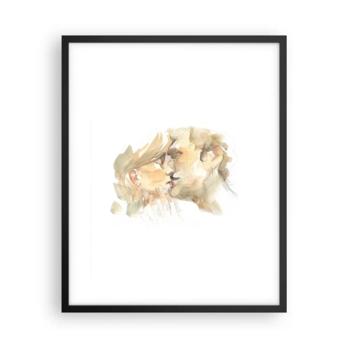 Plakat i sort ramme - Den fundne halvdel? - 40x50 cm