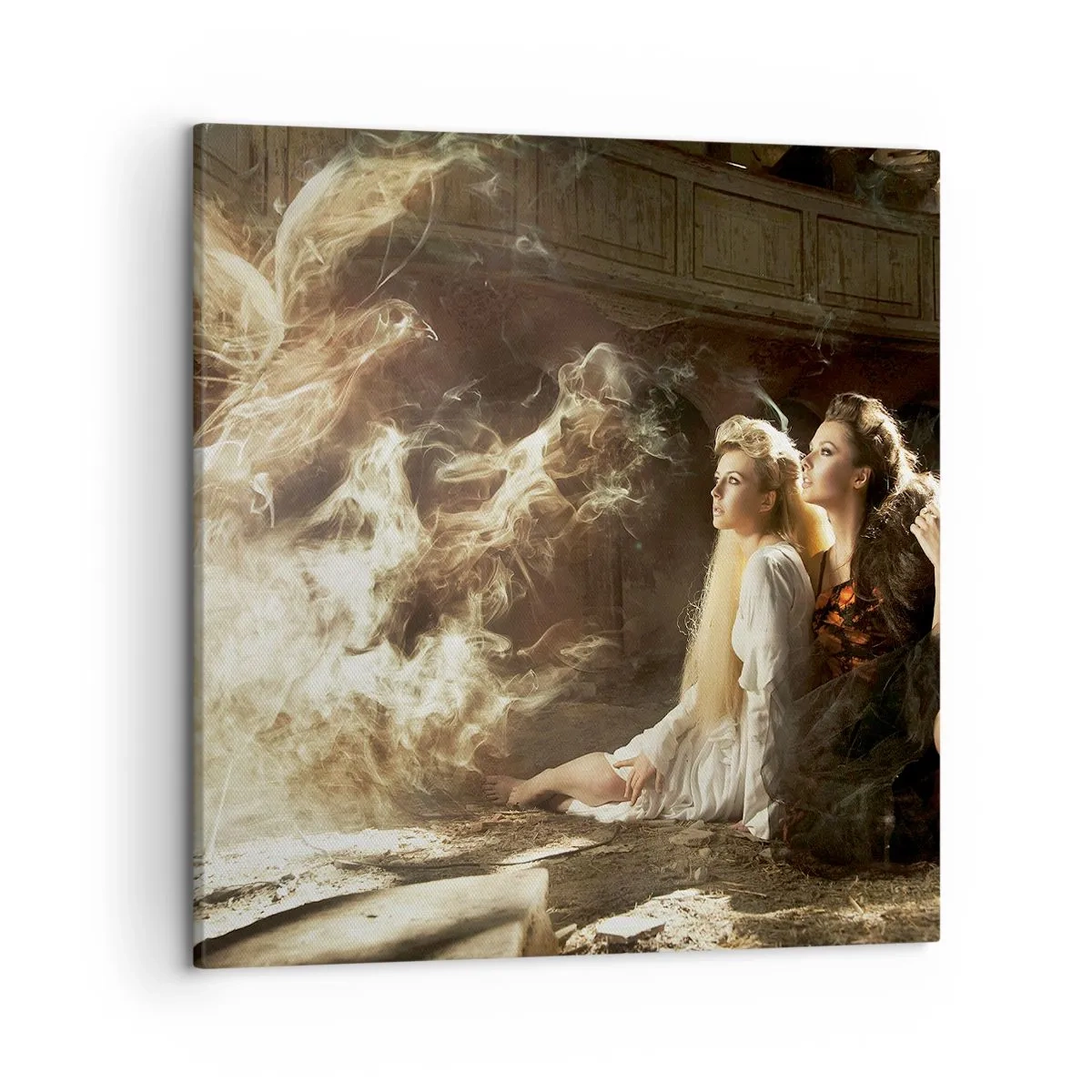 Lærredstryk - Billede på lærred - Og der skete poesi - 50x50 cm