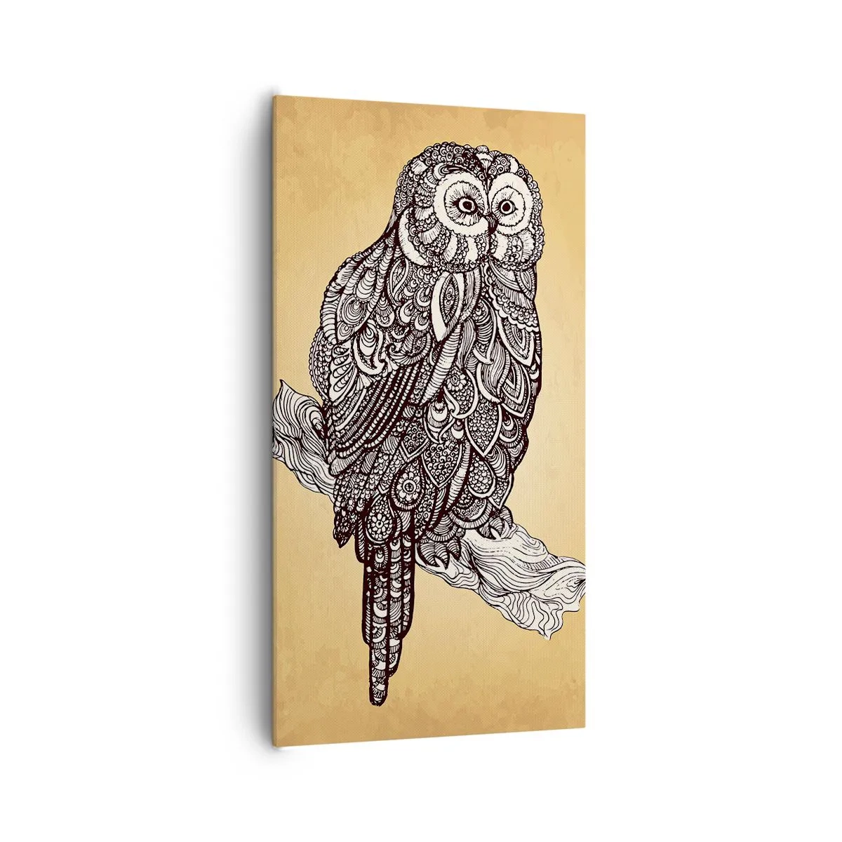 Lærredstryk - Billede på lærred - Indviklede ornamenter af visdom - 65x120 cm