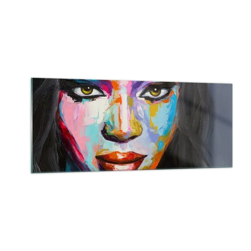 Billede på glas - Du kan ikke tage dine øjne fra - 100x40 cm