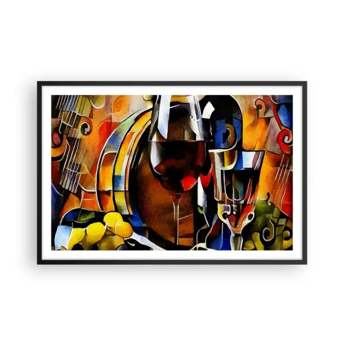 Plakat i sort ramme - Og verden bliver mere farverig - 91x61 cm