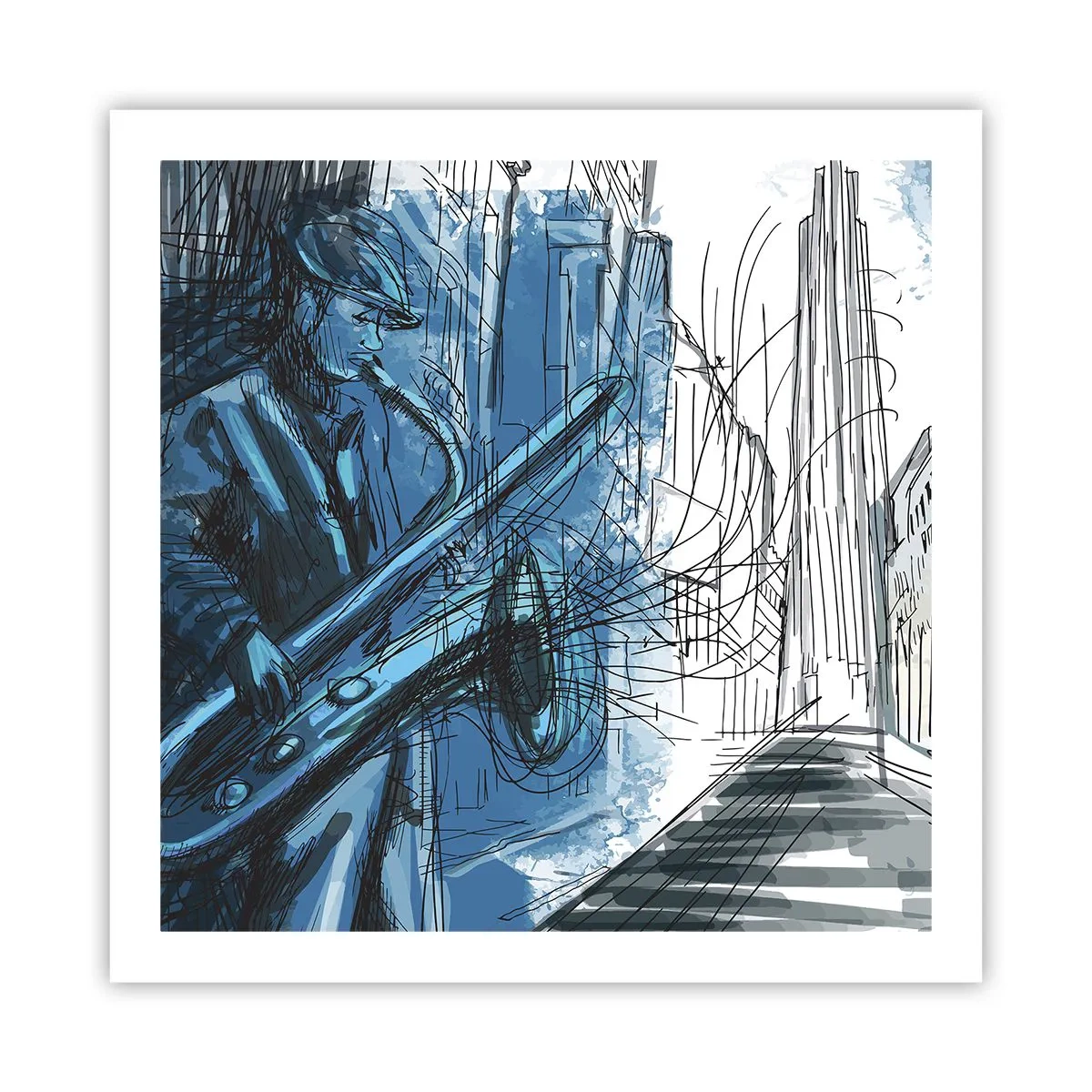 Plakat - Byens rapsodi - 60x60 cm