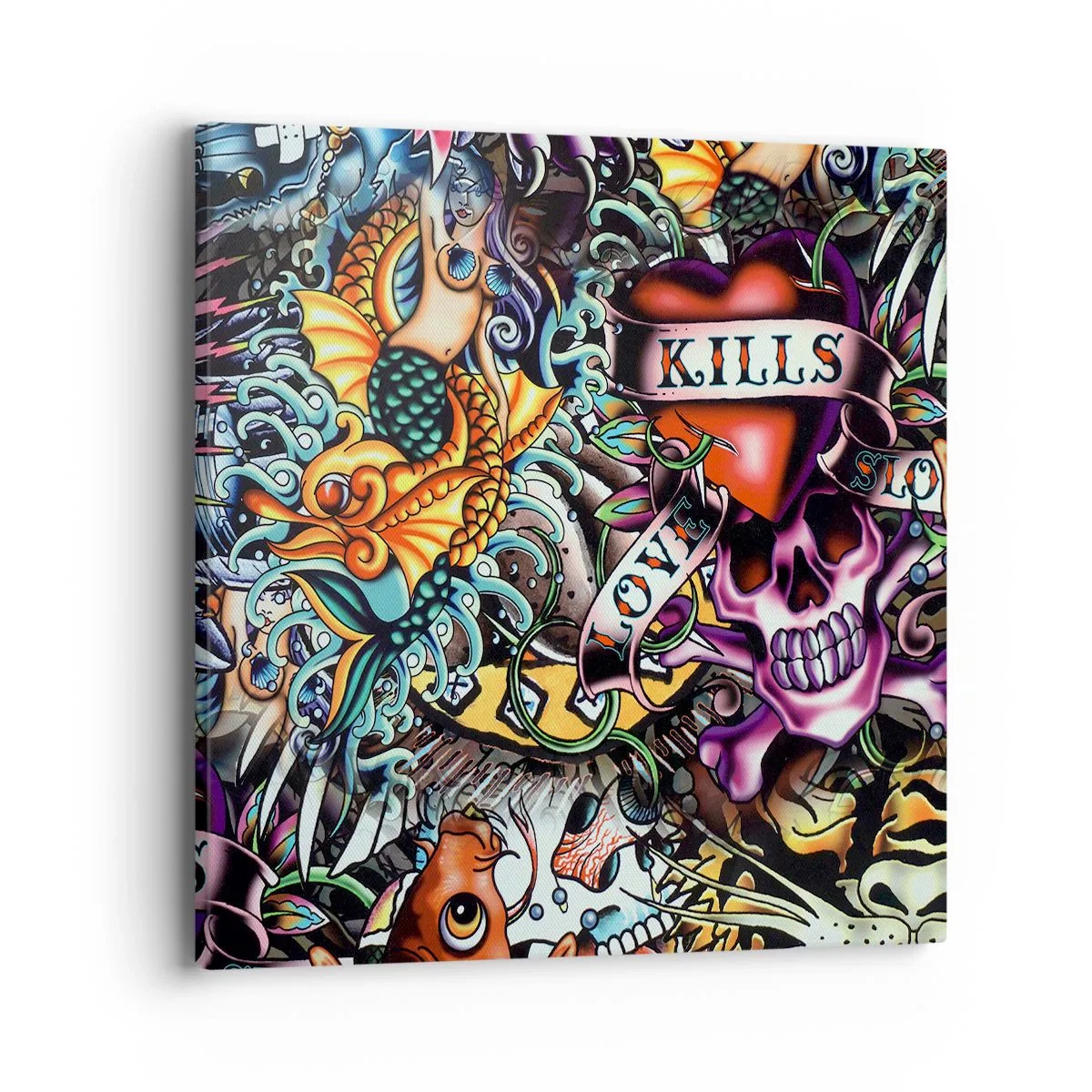 Lærredstryk - Billede på lærred - En tatovørers drøm - 40x40 cm