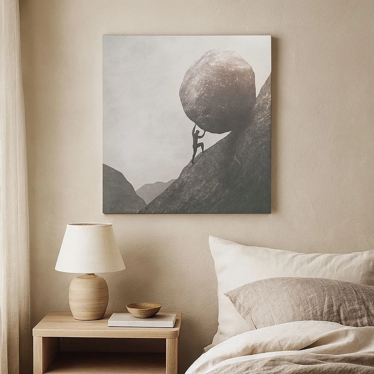 Lærredstryk - Billede på lærred - Jeg tror mod al forventning - 30x30 cm