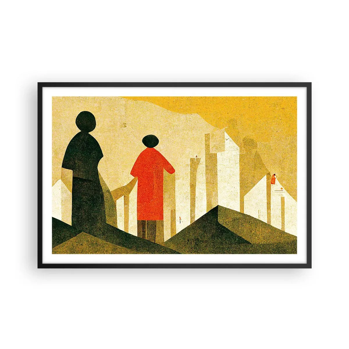 Plakat i sort ramme - Stadig langt væk - 91x61 cm