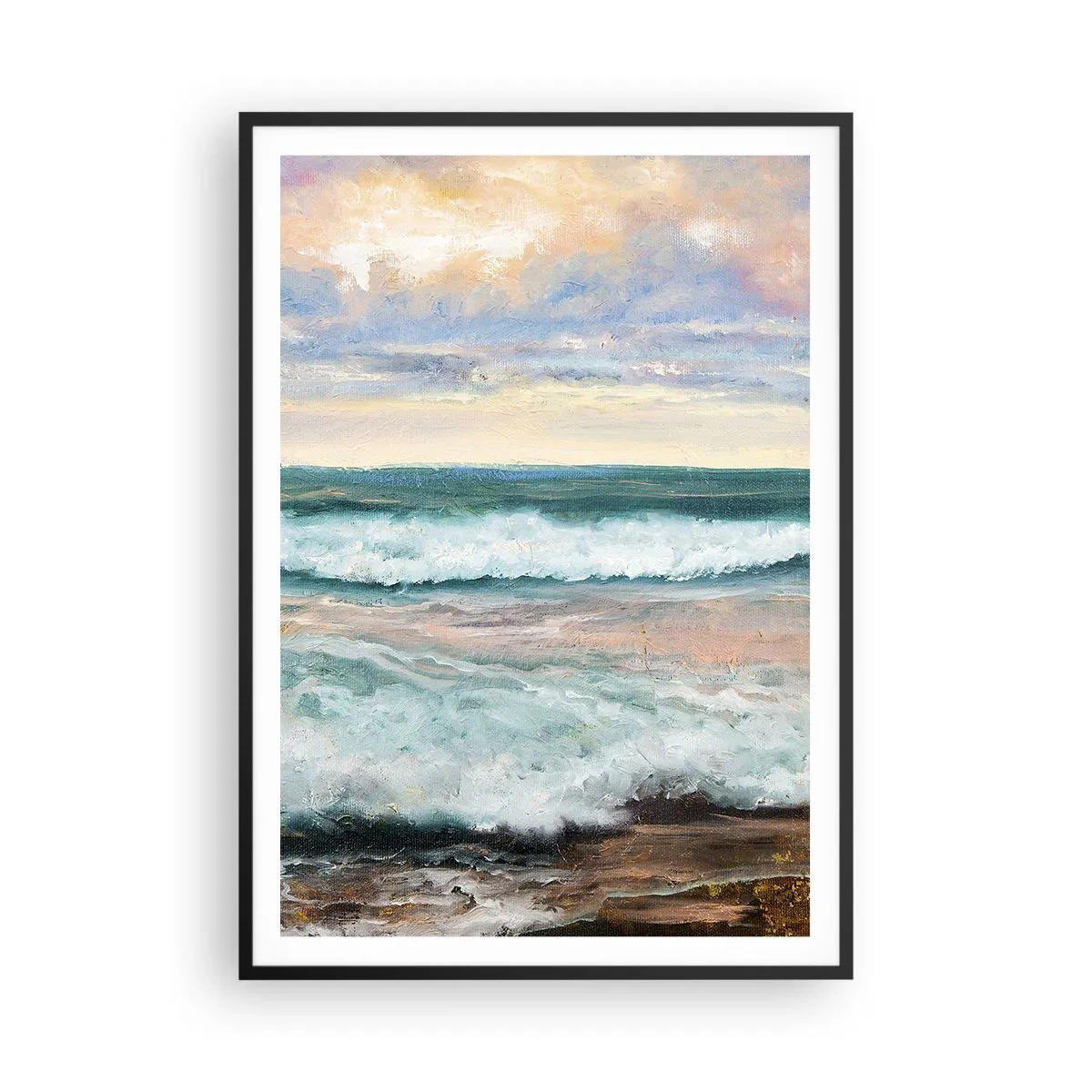 Plakat i sort ramme - Her vil du glatte din sjæl - 70x100 cm