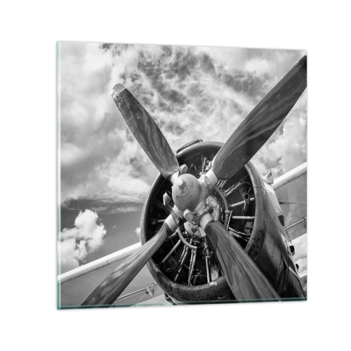 Billede på glas - Himmelens erobrer - 70x70 cm