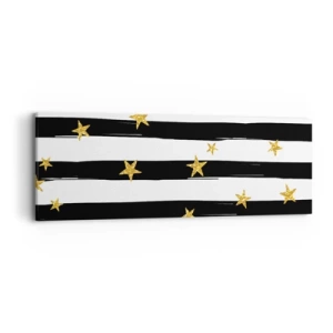 Lærredstryk - Billede på lærred - Vi blev alle født under en heldig stjerne - 90x30 cm