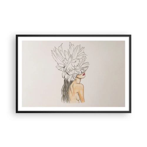 Plakat i sort ramme - Skønhed kronet - 91x61 cm