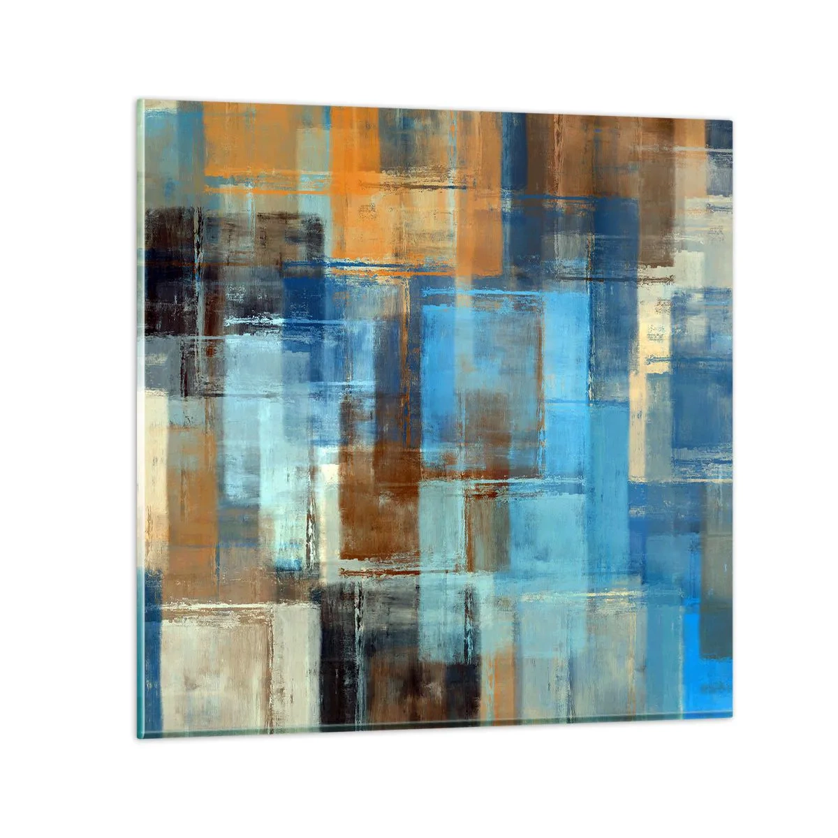 Billede på glas - Gennem det blå slør - 30x30 cm