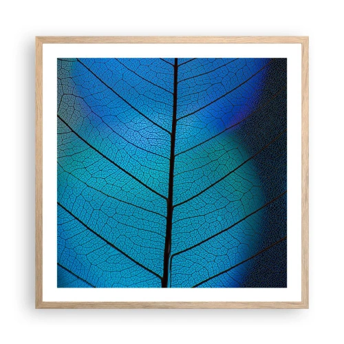 Plakat i ramme af lyst egetræ - Indviklet konstruktion - 60x60 cm