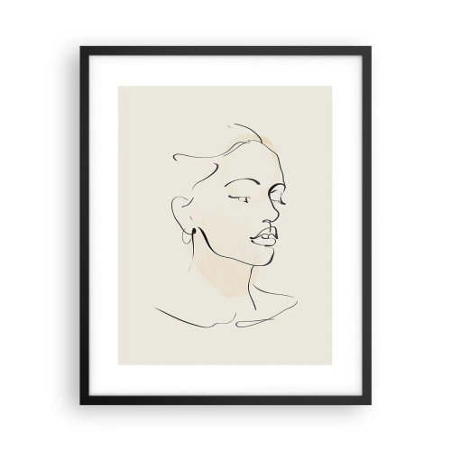 Plakat i sort ramme - En bestemt linje - 40x50 cm