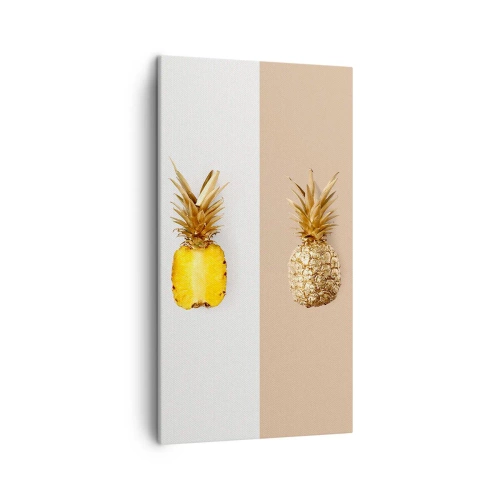 Lærredstryk - Billede på lærred - Ananas til os - 45x80 cm