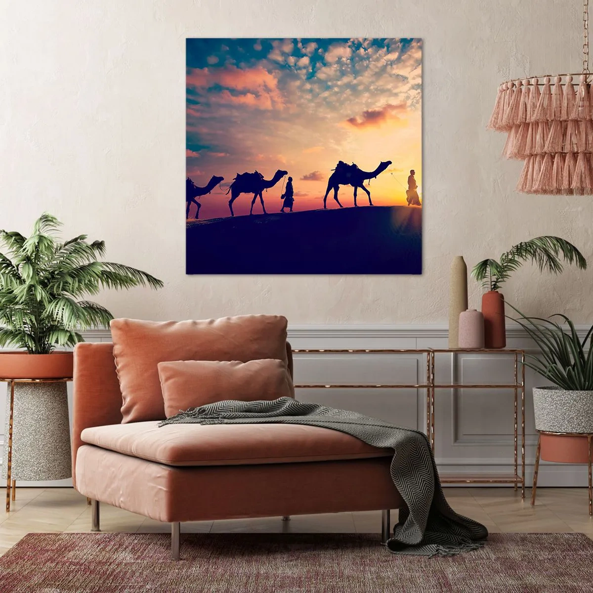 Lærredstryk - Billede på lærred - Orientens mystiske ånd - 50x50 cm