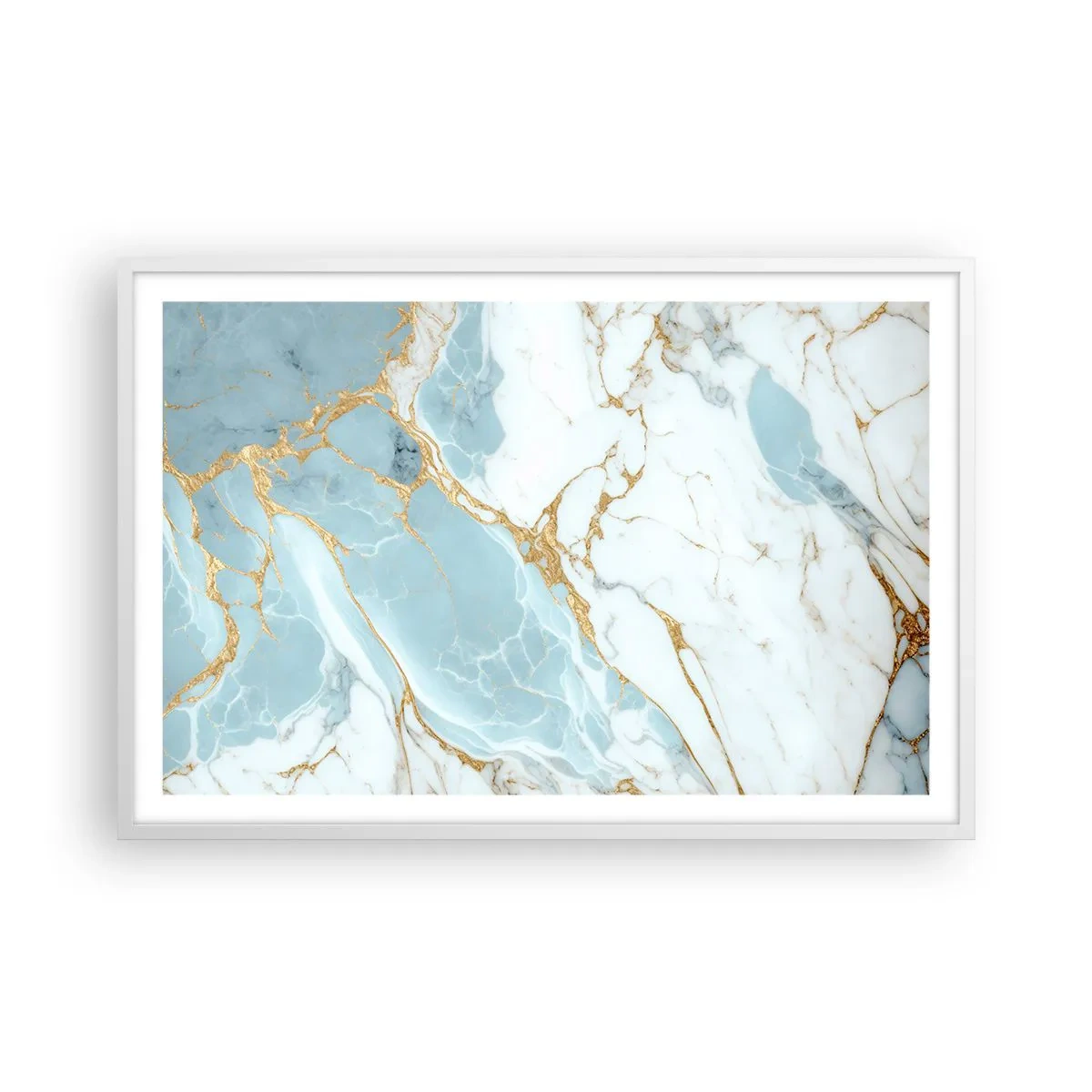 Plakat i hvid ramme - Rigdom af sten - 91x61 cm