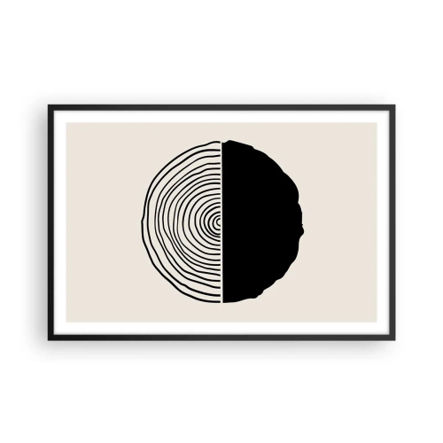 Plakat i sort ramme - Halvt og halvt - 91x61 cm